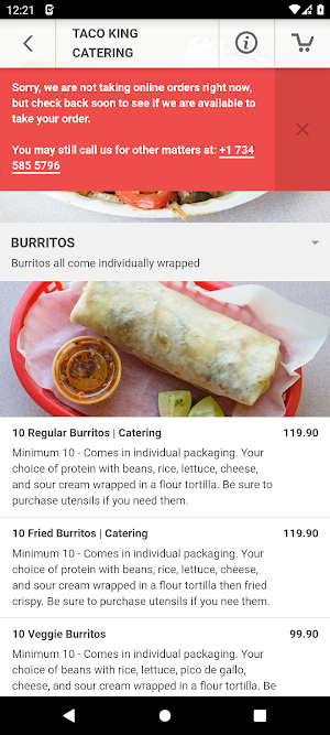 Taco King Ann Arbor Screenshot 2