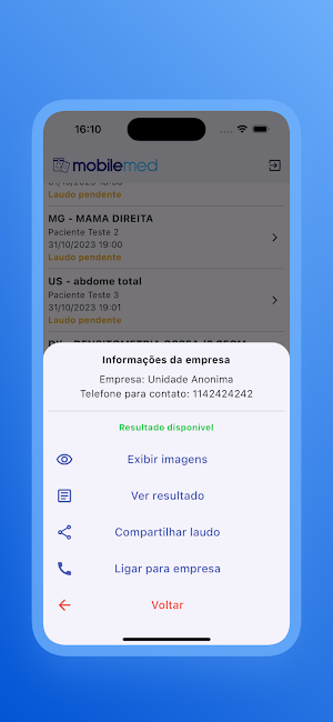 Mobilemed Resultados Screenshot 2