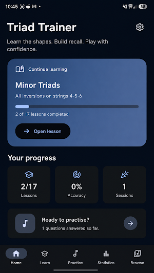 Triad Trainer: Guitar Triads Screenshot 0