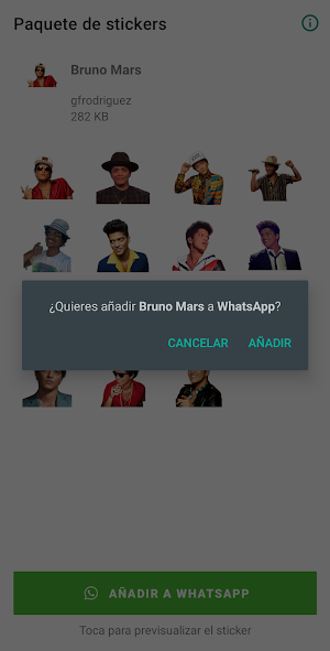 WAStickerApps - Bruno Mars Stickers Screenshot 1