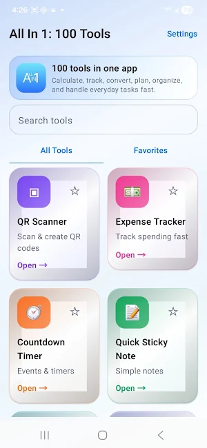 All In 1: 100 Tools Screenshot 0