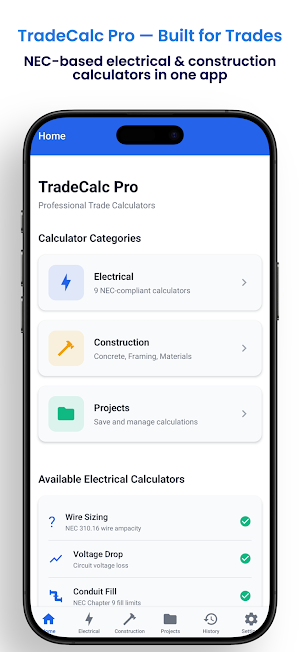 Electrical TradeCalc Pro App Screenshot 0