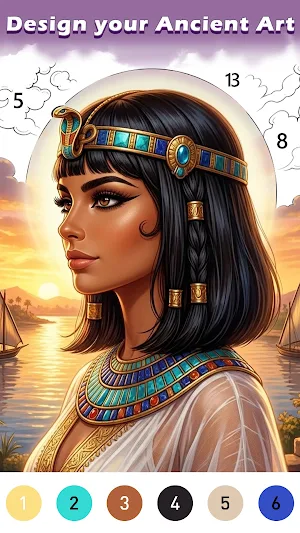 Ancient Color By Number Game Screenshot 0