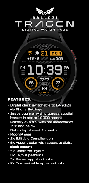 BALLOZI Tragen Watch Face Screenshot 2
