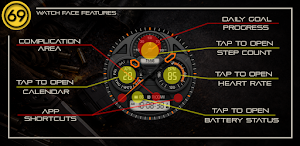 [69D] STEALTH watch face Screenshot 1
