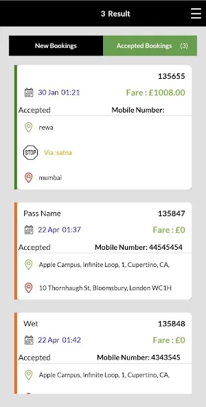 TBMS Driver dispatch software Screenshot 2