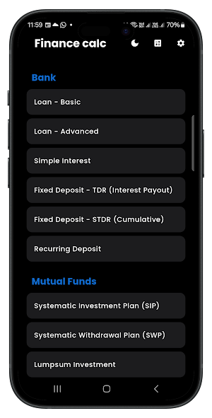 Financial Calculator App Screenshot 0