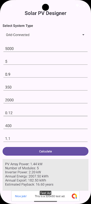 Solar PV Designer Screenshot 1