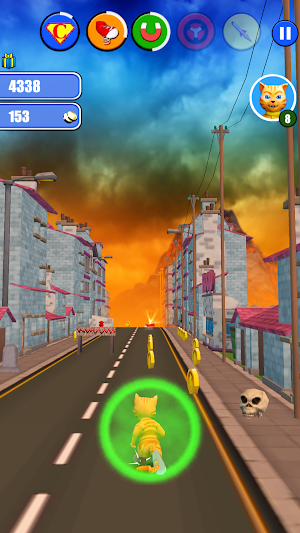 Halloween Cat Monster Run Screenshot 1