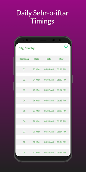 Ramadan Calendar 2023 iftar Screenshot 1