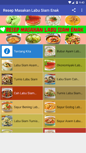 Resep Masakan Labu Siam Enak Screenshot 1