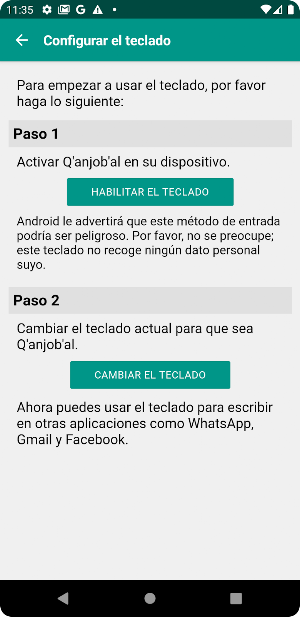 Teclado Q'anjob'al Screenshot 1