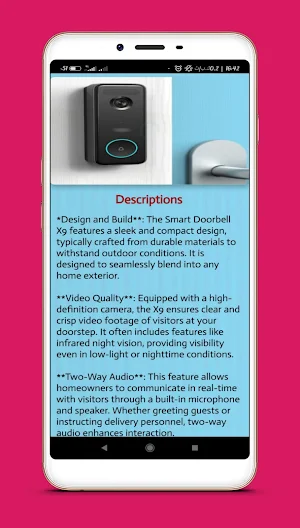 smart doorbell x9 guide Screenshot 1