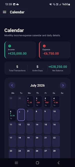 Budget & Expense Tracker Screenshot 2