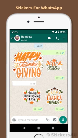 Thanksgiving Wishes Stickers Screenshot 1