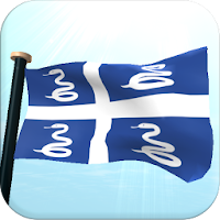 Martinique Flag 3D Wallpaper