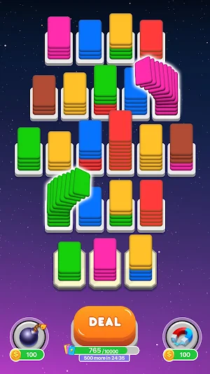 Card Shuffle - Color Sorting Screenshot 1