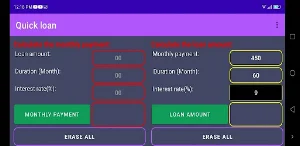 Quick loan calculation Screenshot 1