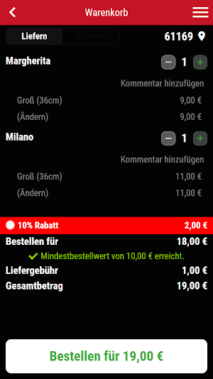 Pizza Treff Friedberg Screenshot 1