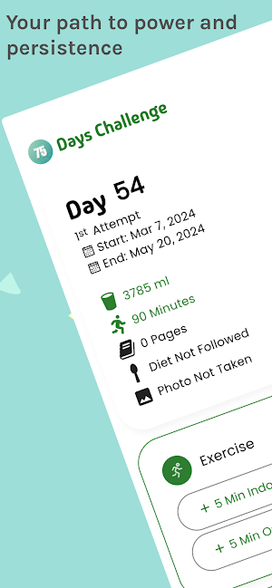 75 Days Hard Challenge Tracker Screenshot 0