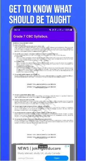 Grade 7 JSS CBC Syllabus Guide Screenshot 1