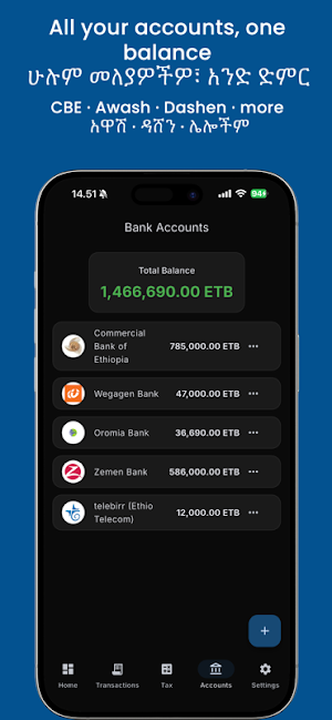 Hisab: Ethiopian Tax & Expense Screenshot 2