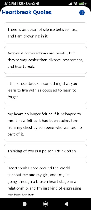 Heartbreak Quotes and Sayings Screenshot 0