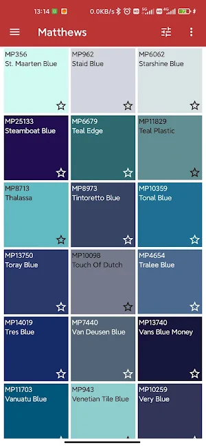 Matthews Paint Colors Screenshot 2