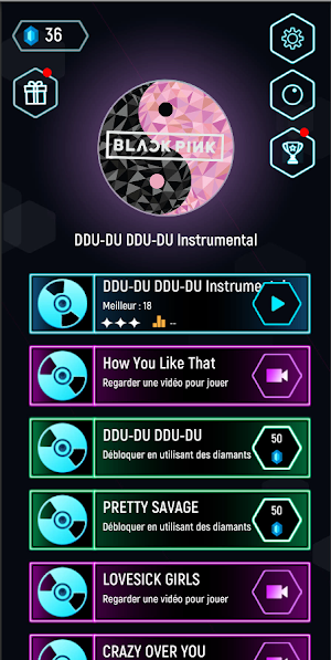 BLACK PINK Tiles Hop Ball - Neon EDM Rush Screenshot 0