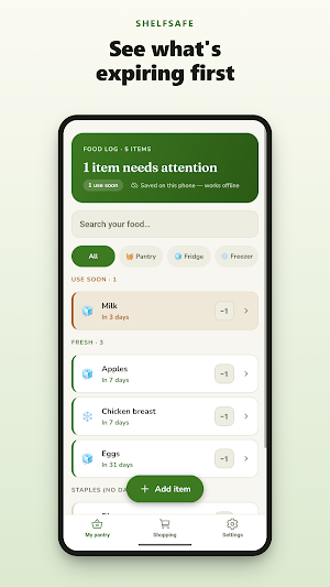 ShelfSafe: Food Expiry Dates Screenshot 0