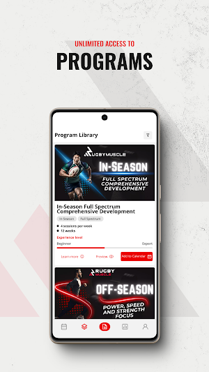 Rugby Muscle Training App Screenshot 1