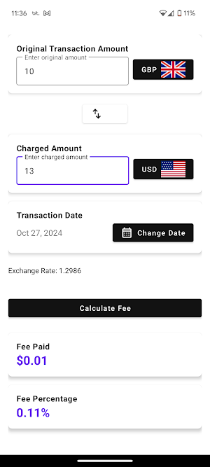 ExchangeFee Screenshot 0