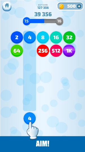 Merge Dots 2048 - shoot balls, solve puzzles Screenshot 1