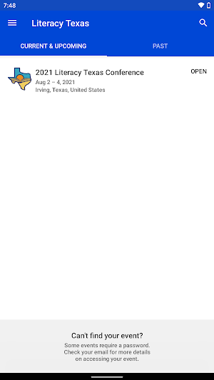 Literacy Texas Conference App Screenshot 2