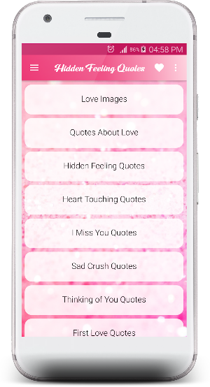 Hidden Feeling Quotes - Heart Touching Quotes Screenshot 0