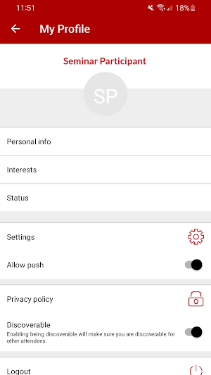 CAMPUT Events Screenshot 2