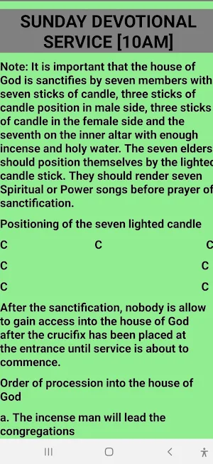 CCC Order of Service Screenshot 2