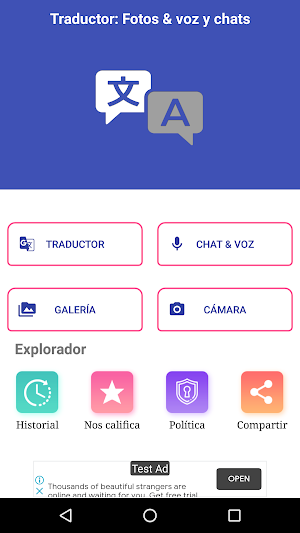 Traductor: Fotos & Voz y Chats Screenshot 1