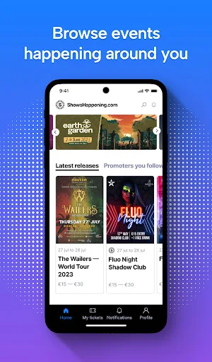 ShowsHappening Event Tickets Screenshot 0