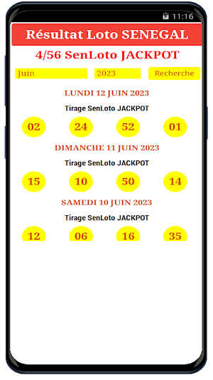 Loto Yakaar & SenLoto résultat Screenshot 0