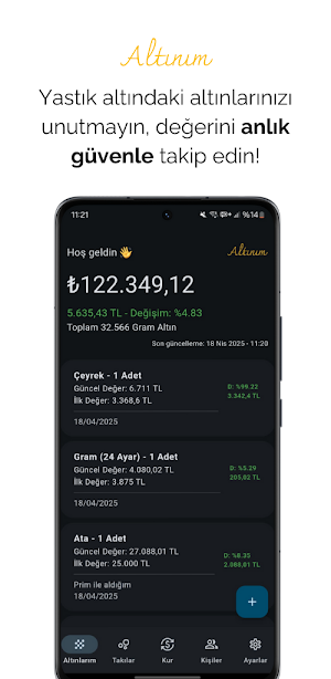 Altınım: Altın ve Takı Takibi Screenshot 0
