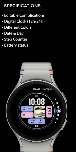 Night 03D - watch face Screenshot 3