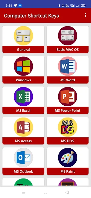 Computer Shortcut keys (All in Screenshot 1
