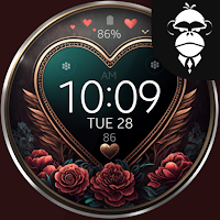 Love Rose digital watch face