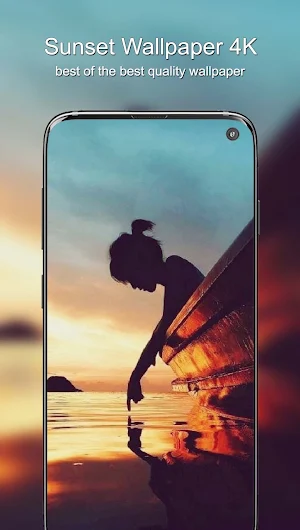 Sunset Wallpaper with Girl 4K Screenshot 2