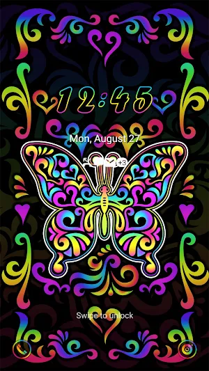 Rainbow Floral - Wallpaper Screenshot 1