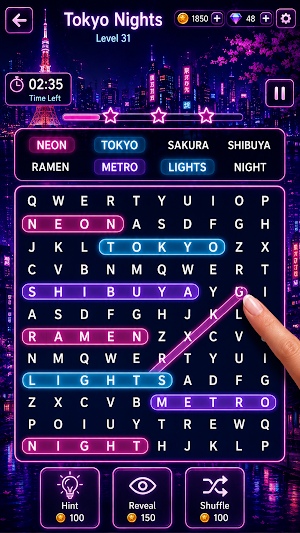 Word Search Puzzle : WordGlow Screenshot 3