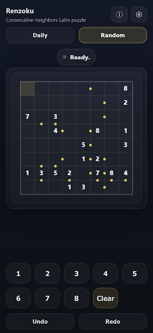 Renzoku - Consecutive Puzzle Screenshot 1