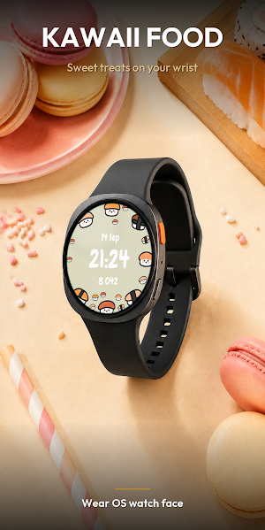 Kawaii Food – Cute Watch Face Screenshot 0
