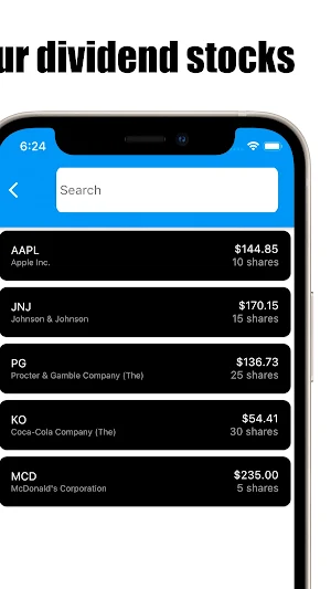 Dividend Calendar Screenshot 2